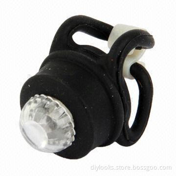 2-mode Colorful Light Tie-on Bike Light Keychains, Black